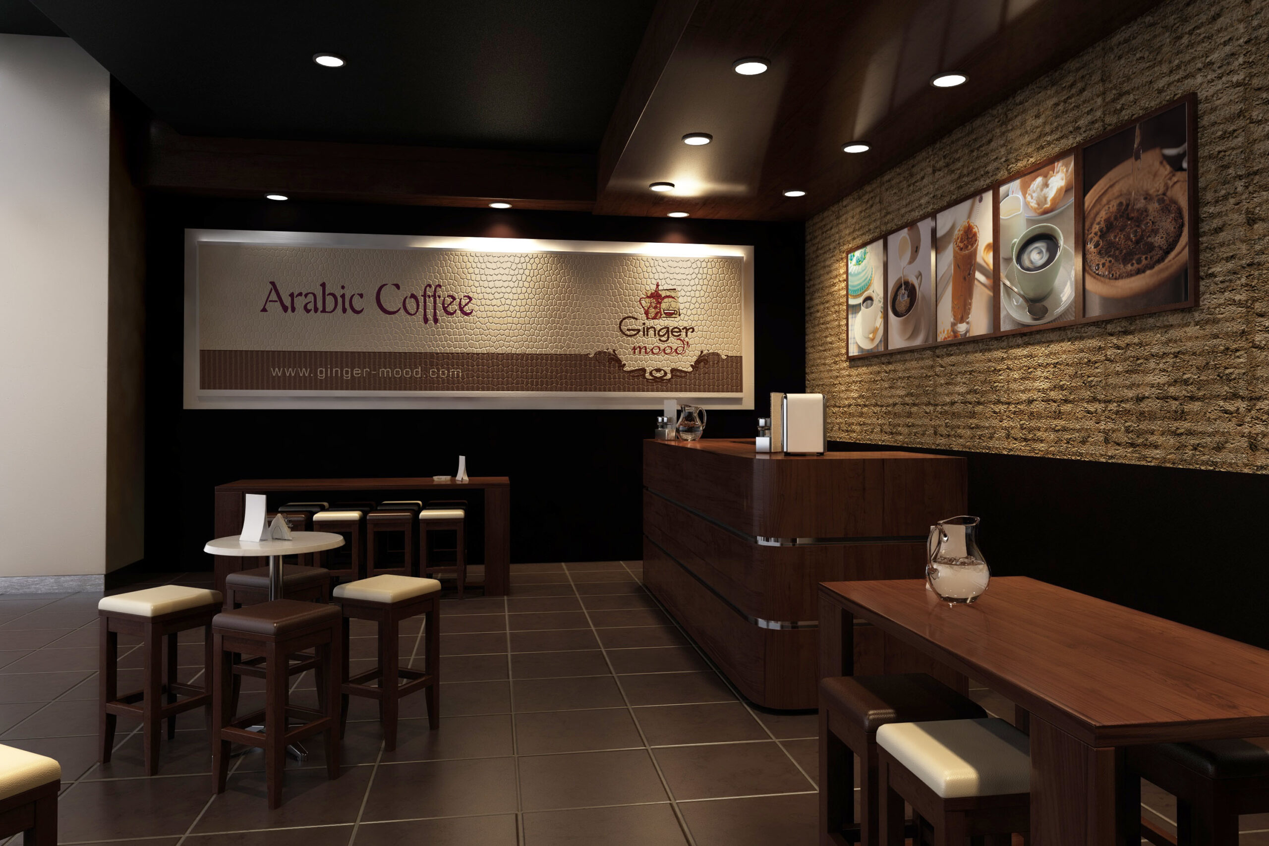 تصميم شعار و هوية كافية كاملة