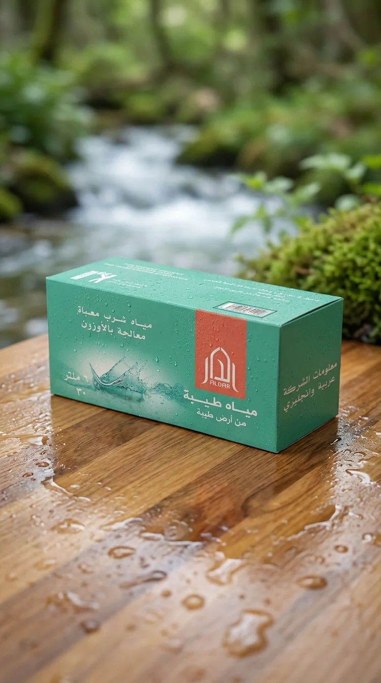 تصميم هوية وعبوات مياة الدار