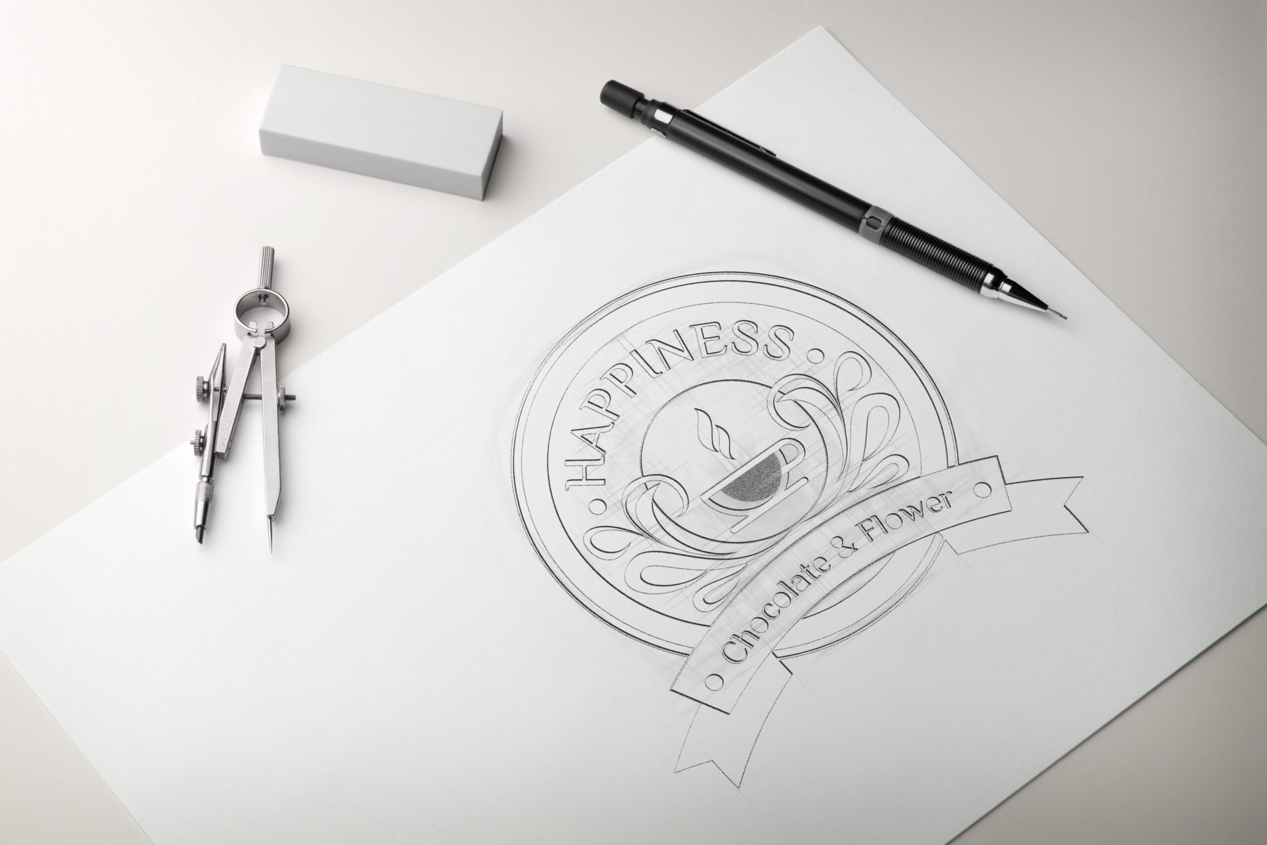 تصميم شعار ورد وشوكلاته وكافيه