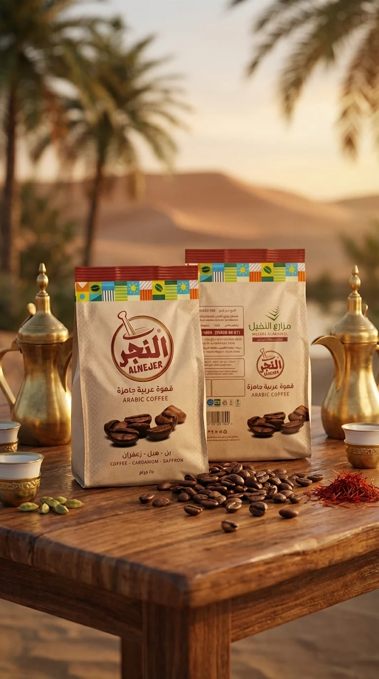 تصميم علب واكياس قهوة عربية