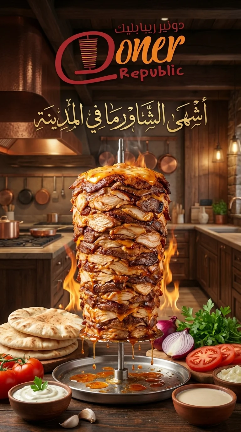 تصميم شعار وهوي محل شاورما