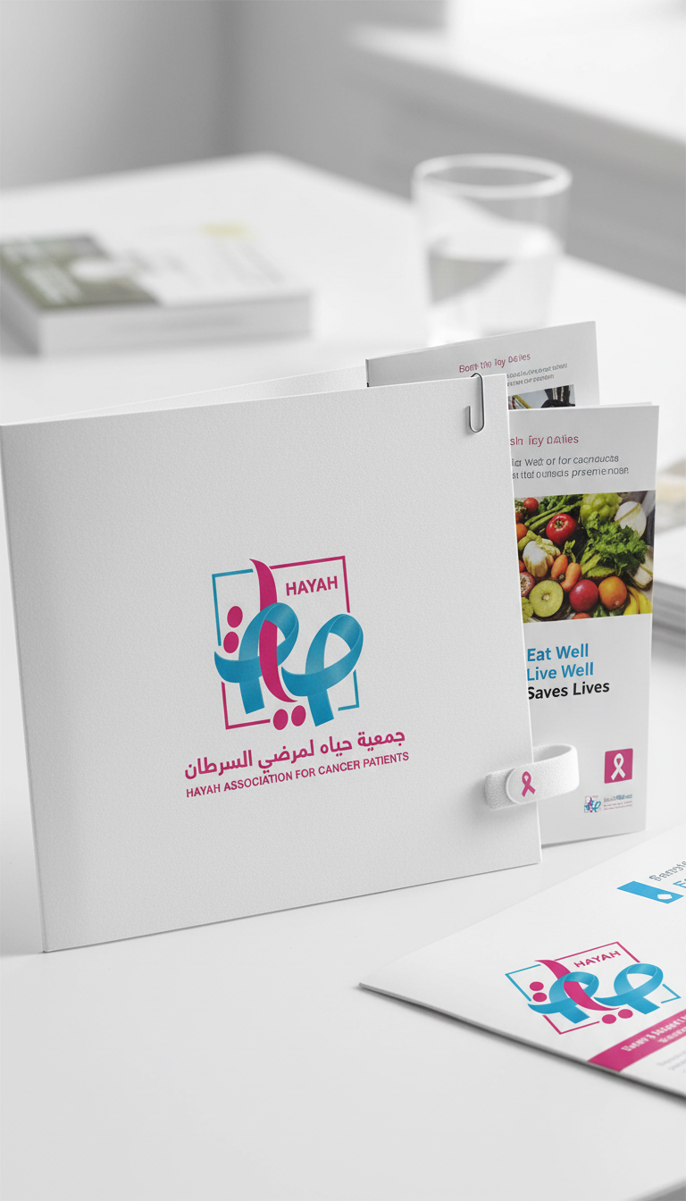 تصميم شعار جمعية سرطان