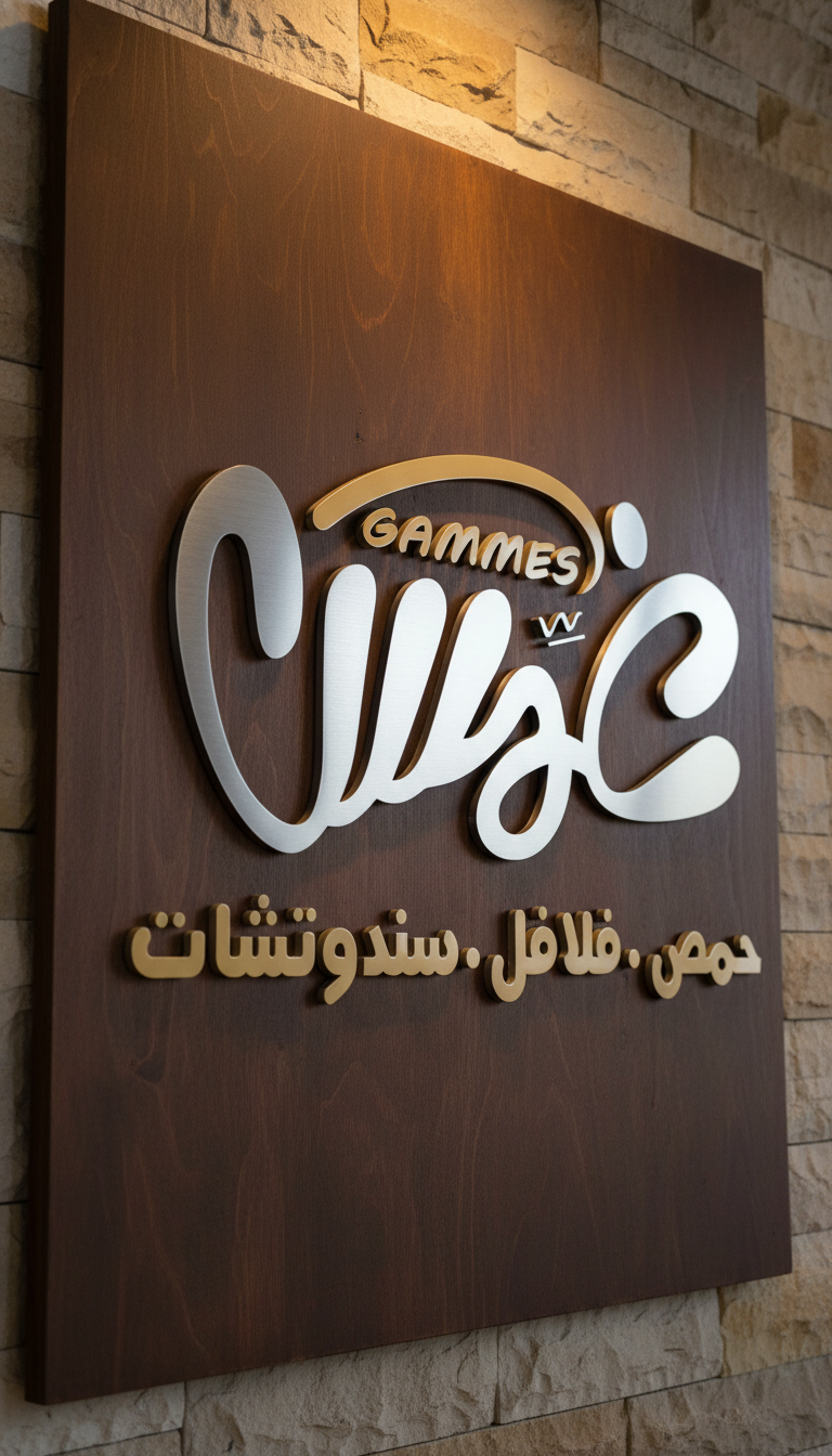 تصميم شعار محل فلافل